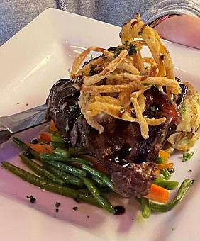 Product: Juicy, tender, and packed with bold flavor - our Angus pub sirloin is a cut above the rest! Perfect for steak lovers! - Geddy's in Downtown Bar Harbor, just steps from the town pier. - Bar Harbor, ME American Restaurants