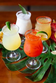 Product: Clockwise from left: Classic, Coconut, Pineapple and Li Hing margaritas - Highway Inn Kaka'ako in Kaka'ako - Honolulu, HI Diner Restaurants