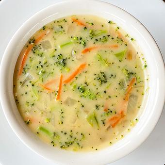 Product: Broccoli Carrot Cream Soup - Hugo's Studio City in Valley Village - Studio City, CA Vegetarian Restaurants