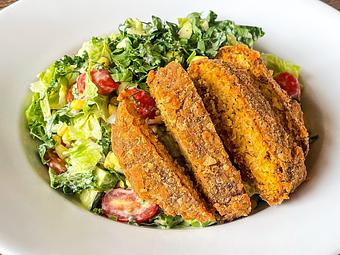 Product: Fried Chik'n Salad - Hugo's Studio City in Valley Village - Studio City, CA Vegetarian Restaurants