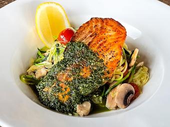 Product: Pesto Salmon Bowl - Hugo's Studio City in Valley Village - Studio City, CA Vegetarian Restaurants