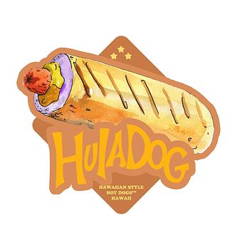 Product: Hula Polish dog Sticker - Hula Dog - Hawaiian Style Hot Dog in Kapiolani 24 Fitness- Convention Center - Honolulu, HI Comfort Foods Restaurants