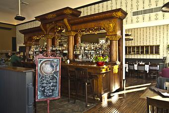 Interior: Historic 1880 Brunswick Bar - 740 Front in Historic Downtown Louisville - Louisville, CO American Restaurants