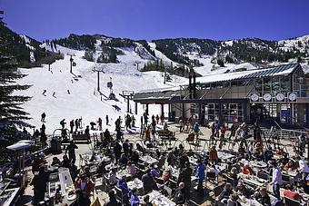 Interior: Apres on the Patio - Ajax Tavern in Downtown Aspen - Aspen, CO American Restaurants