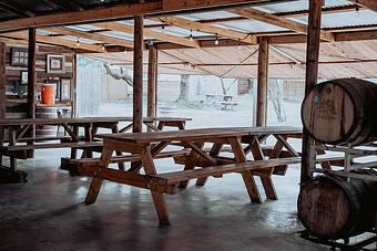 Interior - Alice's Restaurant at Treaty Oak Distilling in Dripping Springs, TX American Restaurants