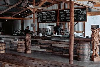 Interior - Alice's Restaurant at Treaty Oak Distilling in Dripping Springs, TX American Restaurants
