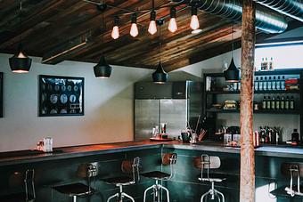 Interior - Alice's Restaurant at Treaty Oak Distilling in Dripping Springs, TX American Restaurants