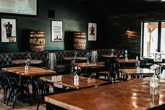 Interior - Alice's Restaurant at Treaty Oak Distilling in Dripping Springs, TX American Restaurants