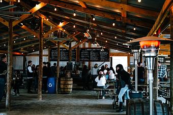 Interior - Alice's Restaurant at Treaty Oak Distilling in Dripping Springs, TX American Restaurants