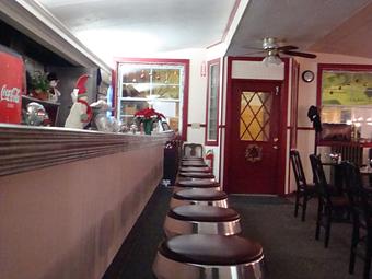 Interior: Counter view - Angel's Diner in Owego, NY American Restaurants