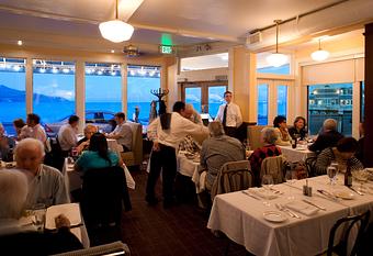 Interior: Angelino Restaurant at Sunset - Angelino Restaurant in Sausalito, CA Italian Restaurants