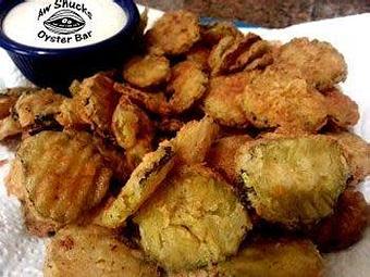 Interior: Fried Pickles - Aw Shucks Oyster Bar and Grill in Montgomery, AL Seafood Restaurants