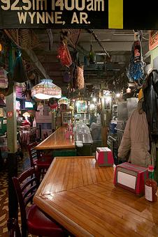 Interior: back bar - Charlie Vergos' Rendezvous in Memphis, TN Barbecue Restaurants