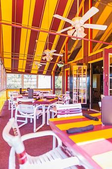 Interior: Enclosed Outside Deck Seating - Chuck's Steak House in Restaurant Row - Myrtle Beach, SC Steak House Restaurants