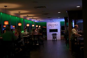 Interior: Copper Barside Night - Copper Dine & Drink in East Lansing, MI Restaurants/Food & Dining