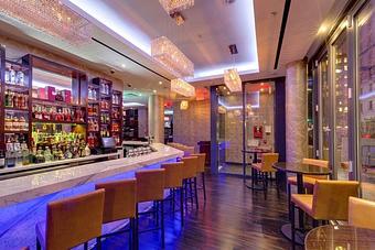 Interior: bar view - Empire Steak House in New York, NY American Restaurants