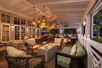 Interior: Essensia Lounge Terrace Evening - Essensia Restaurant at The Palms Hotel & Spa in Miami Beach - Miami Beach, FL Global Restaurant