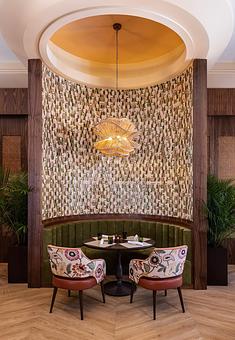 Interior: Essensia Dining Room Booth - Essensia Restaurant at The Palms Hotel & Spa in Miami Beach - Miami Beach, FL Global Restaurant