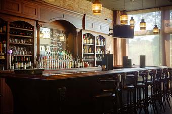 Interior: Main Bar - Fins & Tales in Southbridge, MA Seafood Restaurants