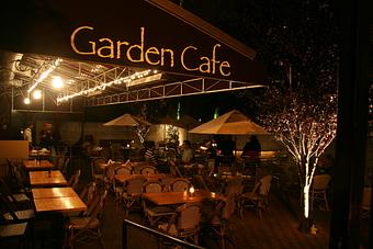Interior: Back Patio - Garden Cafe in Inwood section of Washington heights - New York, NY American Restaurants
