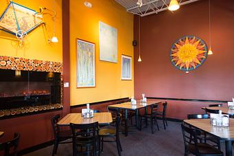 Interior: Greenside Interiors - Greenside Cafe in Cedar Crest, NM American Restaurants