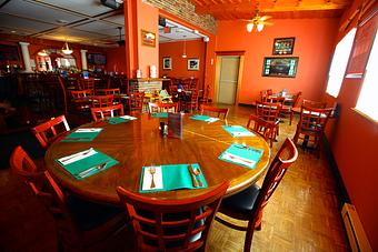 Interior: Sports Bar Group Table - Harbour Seagrill & Sports Bar in Winchendon, MA American Restaurants