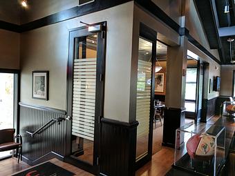 Interior: Private Dining - Coaches Corner (View from Outside of Room) - Hops n' Sprockets in Roanoke, VA American Restaurants