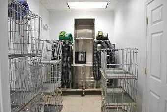 Interior: Our dryer crate area. Create a circulating flow of warm air to quickly dry pets, especially when your pet doesn't want to be hand dried. - Horners Corner Pet Salon in Vienna, VA Pet Boarding & Grooming