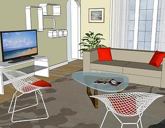 Interior: Living Room & Sun Room - Invision Design Partners, in Rochester, NY Graphic Design Services