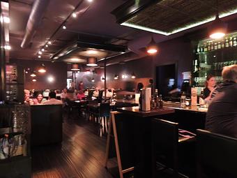 Interior: Dine in Space with Bar view - Kama Bistro in La Grange, IL Indian Restaurants Interior: Dine in Space with Bar view - Kama Bistro in La Grange, IL Indian Restaurants