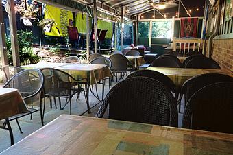 Interior: Outdoor Biergarten - Kurt's Euro Bistro in Duluth - Duluth, GA Steak House Restaurants