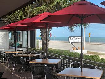 Interior: When the weather is nice, enjoy our patio dining!  Ask your hostess for seating options! - La Trattoria Oceanside in Key West Airport - Key West, FL Italian Restaurants