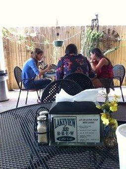 Interior: Covered back patio - Lakeview Brew Coffee Cafe in New Orleans, LA American Restaurants