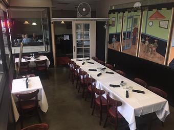 Interior: AV Equipment available upon request for a nominal fee - M & J Bistro in Tracy, CA American Restaurants