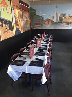 Interior: private meetings, birthday gatherings, baby showers, small weddings, retirements and more - M & J Bistro in Tracy, CA American Restaurants