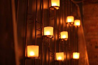 Interior: Candle wall - Montage in Cedar Falls, IA Restaurants/Food & Dining