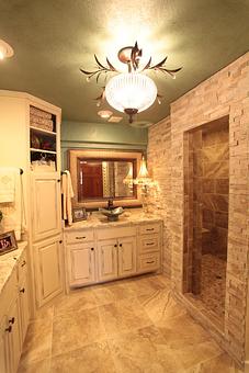 Interior: Complete master bath remodel by our designer, Nikki Frazier. - Panache in Wolflin Village - Amarillo, TX Business Services