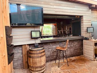 Interior: The Park Tavern has three bars. This is our Patio bar located in the garden tent. We also have our outdoor bar which allows patrons to order from Piedmont Park. Inside we have our beautiful Olmsted bar. - Park Tavern in heart of Midtown - Atlanta, GA American Restaurants