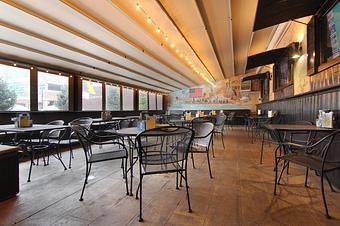 Interior: Beer Garden with Retractable Roof - Pints in Elmhurst, IL American Restaurants