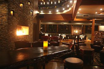 Interior: Rails Timbers Lounge - Rails Steakhouse in Towaco, NJ Steak House Restaurants