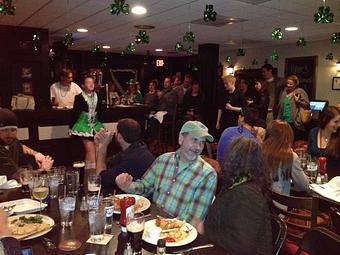 Interior: St Paddy's Day - Sir Edmond Halley's in Myers Park - Charlotte, NC Hamburger Restaurants