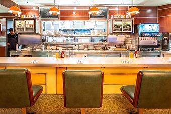 Interior: Soho Diner Counter Service - Soho Diner in SoHo, NY - New York, NY Diner Restaurants
