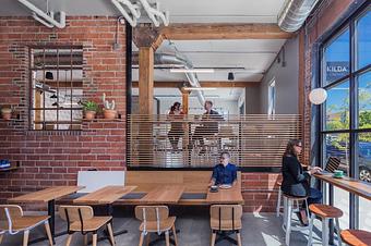 Interior - St. Kilda Cafe & Bakery in Des Moines, IA Coffee, Espresso & Tea House Restaurants