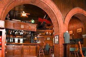 Interior: Photo of the bar at the Steaming Tender restaurant. - Steaming Tender in Palmer, MA American Restaurants