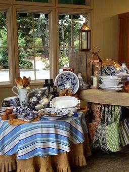 Interior: Hand painted dishes from Tunisia - Stone Creek Kitchen in Monterey, CA Food & Beverage Stores & Services