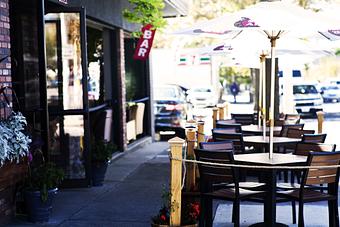 Interior: Streetside Cafe - The Fifth Element in Newport, RI American Restaurants