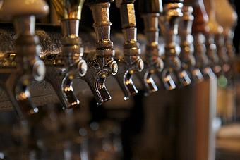 Interior: 12 Ohio craft beers on tap - The Rail - Akron in Fairlawn, OH American Restaurants