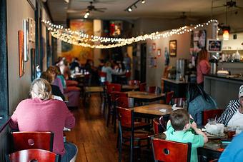 Interior - The Village Cafe in Downtown Bryan - Bryan, TX American Restaurants