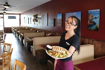 Interior: California Chicken Salad - Upper Crust Pizza & Pasta in Westside Santa Cruz - Santa Cruz, CA Pizza Restaurant