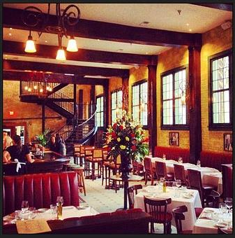 Interior: Grand Staircase - Vincent Chiccos in Upper King St, in Downtown Charleston - Charleston, SC Italian Restaurants